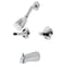 Kingston Brass Two-Handle Tub and Shower Faucet, Polished Chrome KB241AKL - alternate 1